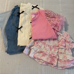 Pink Sequin Sleeve Kids Top
